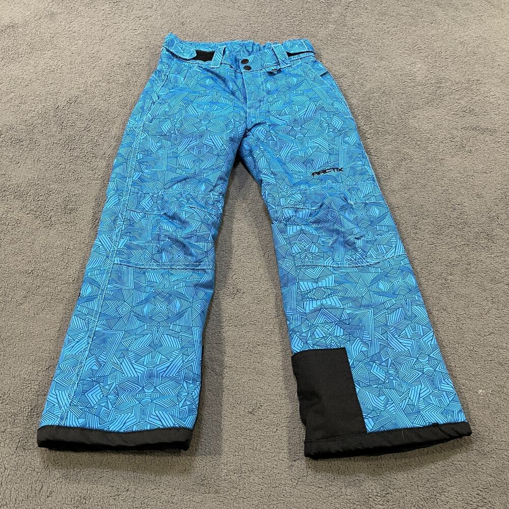 Arctix Snow Pants Diamond Print Marina Blue Reinforced Insulated-Kids Small S/8